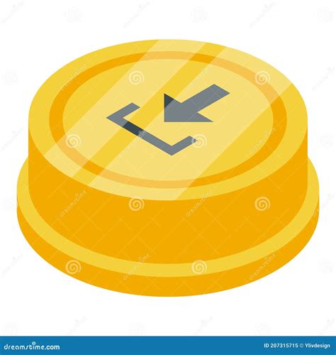 Demo Button Icon Isometric Style Stock Illustration Illustration Of