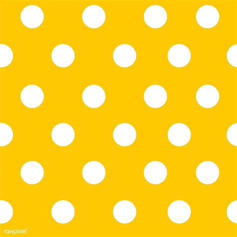 Yellow Seamless Polka Dot Pattern Vector Free Image By Rawpixel Com