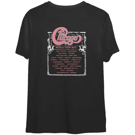 Chicago Band Shirt Vintage Chicago 72 T Shirt Chicago World Tour