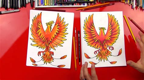 How To Draw A Phoenix Art For Kids Hub