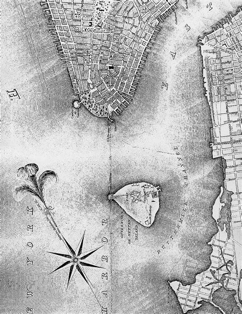 1835 Map Of Governors Island And New York Harbour Via