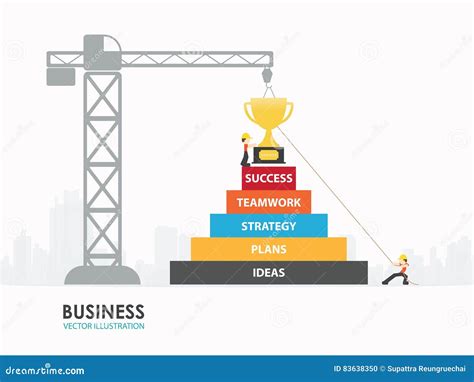 Infographic Business Step To Success Template Design Ilustração Do
