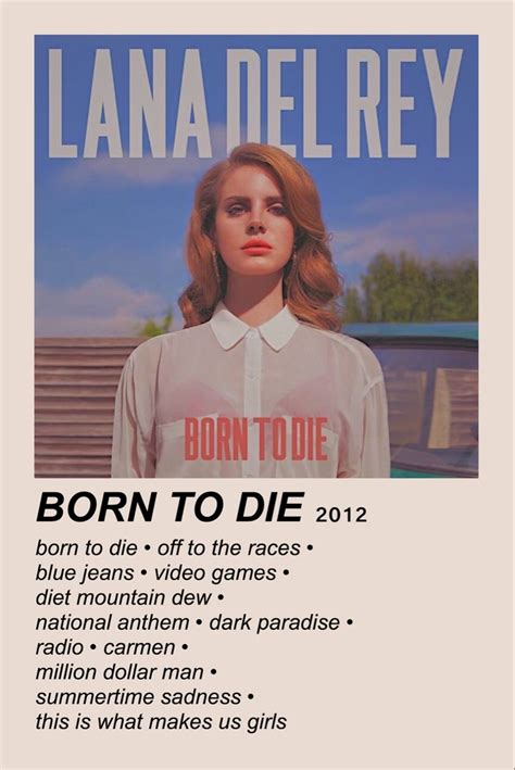 Lana Del Rey Album Cover Poster Warsmain