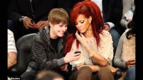 Justin Bieber Kiss Rihanna At Nba All Star Game Los Angeles Youtube