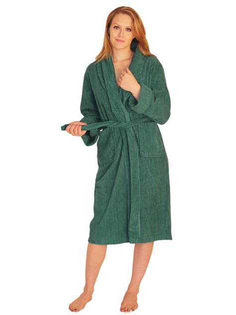 Ndk New York Chenille Robe Mid Calf Length Wide Ribbed
