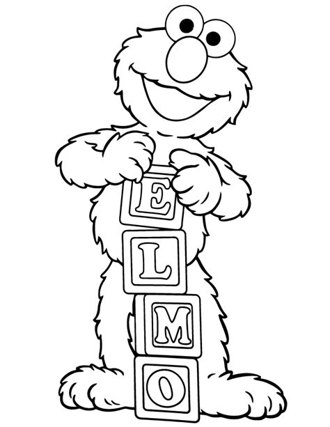 Printable Elmo Coloring Pages