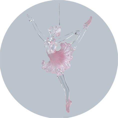 Acrylic Pink Ballerina Ornament Christmas And City