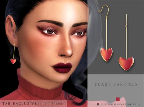 The Sims Resource Heart Earrings