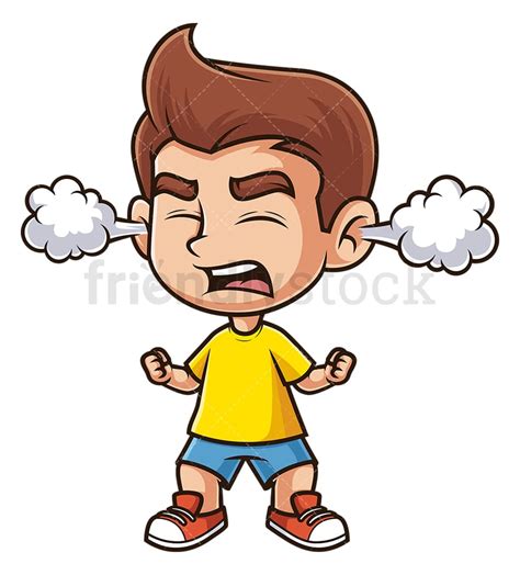 Mad Boy Clipart Png Angry Kid Cartoon Vector Clipart Friendlystock