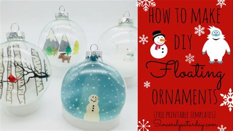 How To Make Diy Floating Ornaments Easy Holiday Craft Youtube