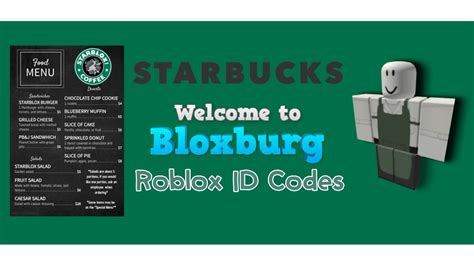 Starbucks Bloxburg Café Id Codes Youtube