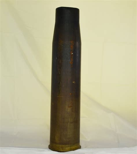 British 45 Inch Naval Artillery Brass Shell Case Sally Antiques