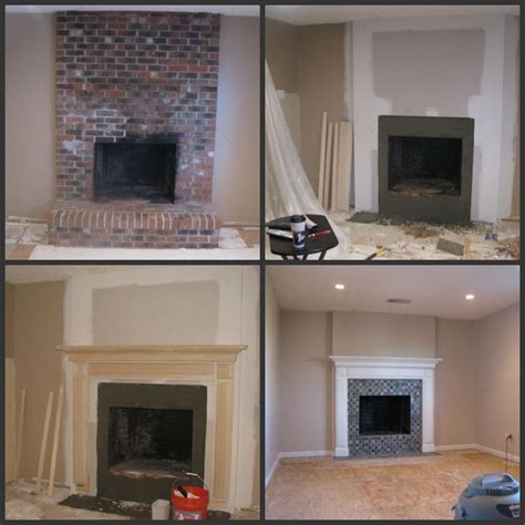Reface Brick Fireplace Before And After