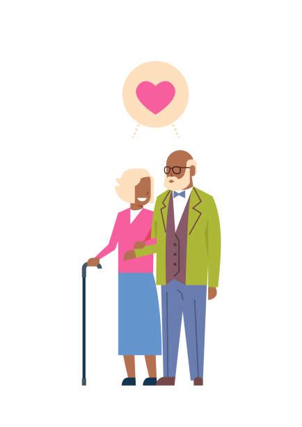Happy Elderly Black Couple Illustrations Royalty Free Vector Graphics