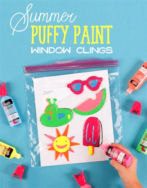 Window clings are a fun way to decorate your windows for the holidays and other occasions. Need a fun summer craft? These easy DIY window clings using Tulip Dimensional Paint and Ziploc ...