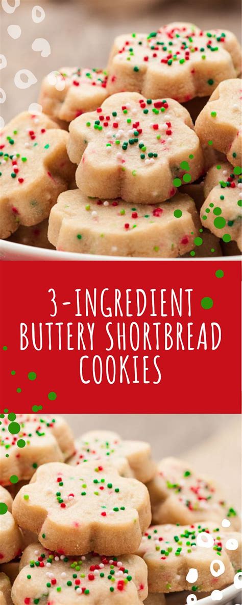 These 25 christmas cookie recipes are easy and fun to make with loved ones during the holidays. 3-INGREDIENT BUTTERY SHORTBREAD COOKIES Daniar Eat and Recipe | Buttery shortbread cookies ...