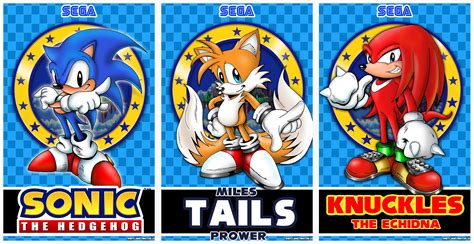 Sonic Tails And Knuckles Posters 3 Pack Etsy Singapore