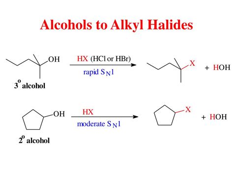 Ppt Conversion Of Alcohols Into Alkyl Halides Powerpoint Presentation