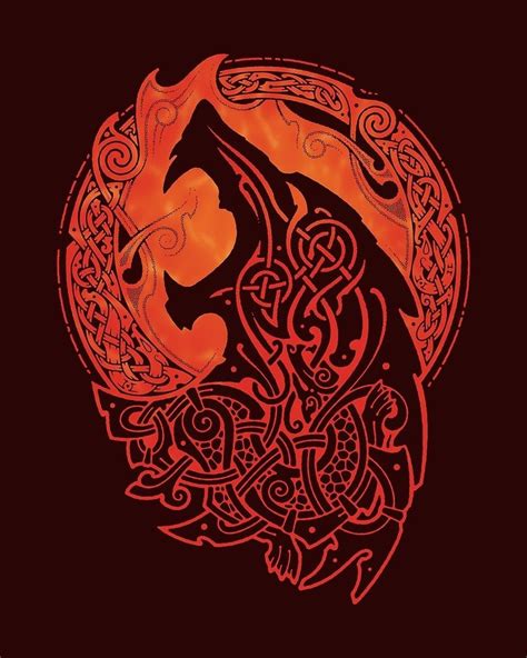 Fenrir Lokis Son By Raidho Redbubble Mythology Tattoos Norse