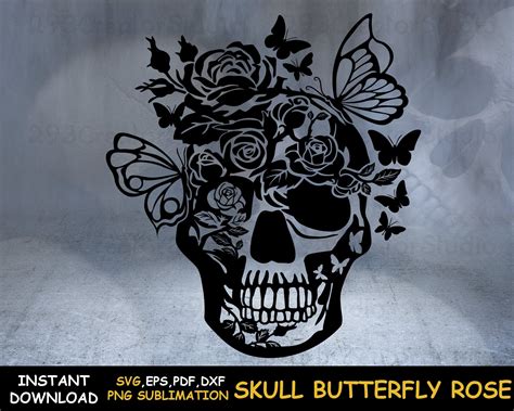 Floral Skull Tattoos Skull Tattoo Design Tattoo Designs Digital