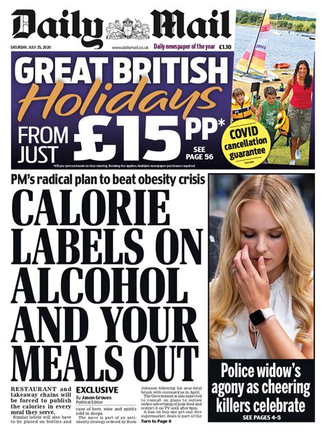 Daily Mail Front Page 25th Of July 2020 Todays Papers
