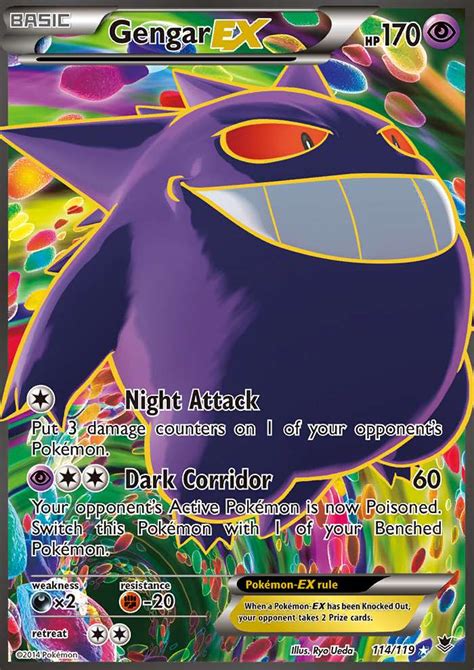 Gengar Ex 114 Phantom Forces 2014 Pokemon Card