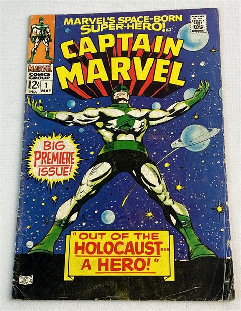 Lot Vintage May 1968 Captain Marvel No 1 Marvel 12 Cent Comic Book