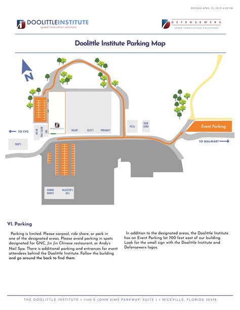 Doolittle Institute Parking Map Kathy Afosr Apan Community