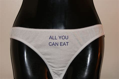 All You Can Eat Sexy Slut Wife Tease Panties Knickers Underwear Size 8