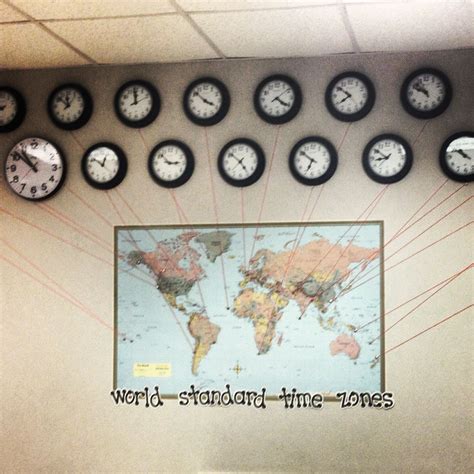 The Worlds Standard Time Zones Clock Wall 24 Clocks Representing All