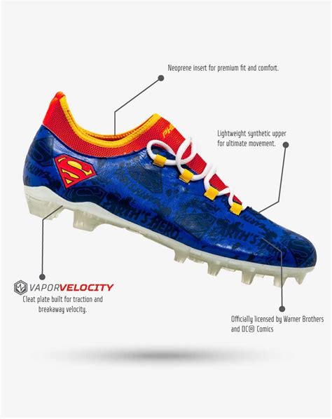 Superman Football Cleats Velocity 20 By Phenom Elite In 2022