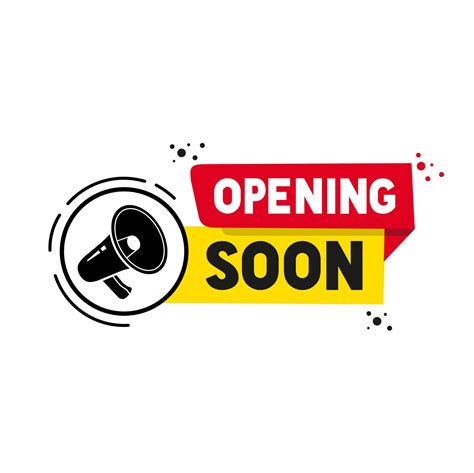 Opening Soon Banner Design New Product Or Store Opening Flat Vector