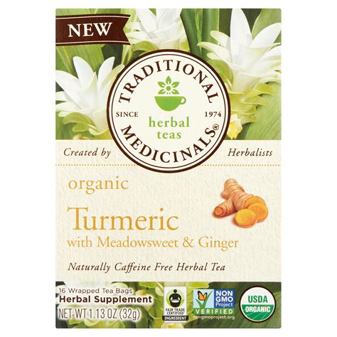 Traditional Medicinals Tea Trmrc Mdwswt Gngr Org16 Bg Pack Of 6