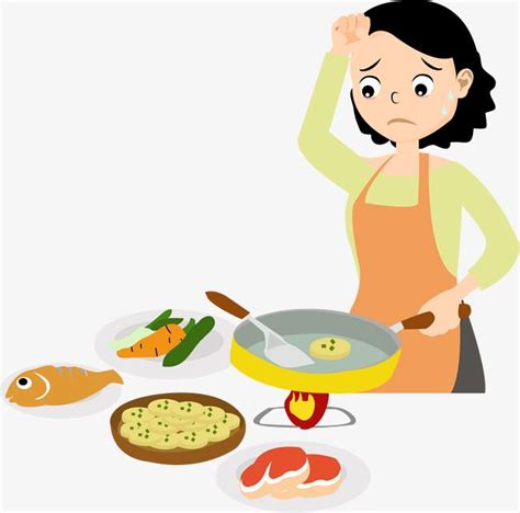 Cooking Mothers, Cartoon, Hand Painted, Cooking PNG and ...