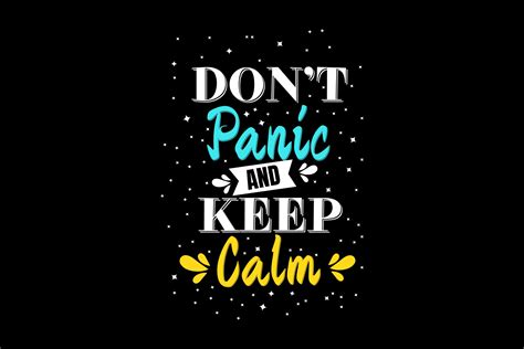Dont Panic And Keep Calmt Shirt Mockup Typography 3473795 Vector Art
