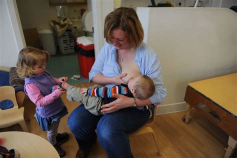 Mum And Baby Breastfeeding Sibling Watching Baby Friendly Initiative