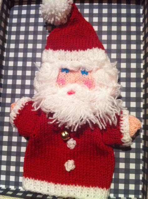Christmas Knitted Santa Hand Puppet Christmas T Doll Etsy
