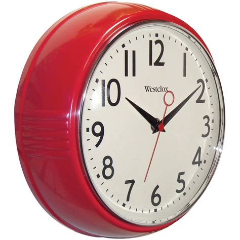 Amazon Retro Kitchen Wall Clock 95 Inch Red 599 Reg 1499