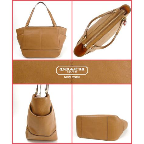 Nwt Coach F23284 Tote Bag Smooth Park Leather Carryall British Tan
