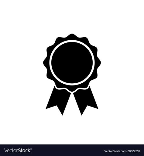 Award Icon In Flat Style Rosette Symbol Royalty Free Vector