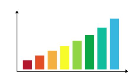Bar Graph With Arrows Axis Grow Chart Statistic Business Concept