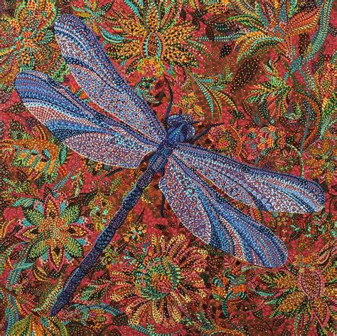 Dragonfly By Erika Pochybova Dragonfly Art Painting Dot Art Painting