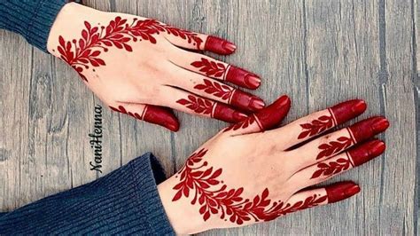 Simple Red Mehndi Designs For Handslatest Mehendi Design Tutorial