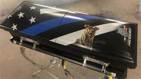 A Police Dog Killed In The Line Of Duty Is Honored With Special Casket
