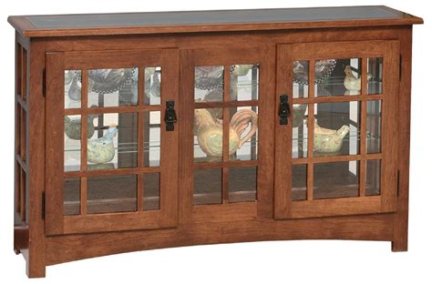 Newton Large Mission Curio Cabinet Countryside Amish Furniture