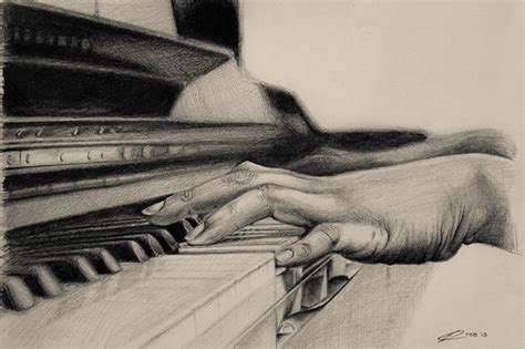 Pencil Drawings Of Piano