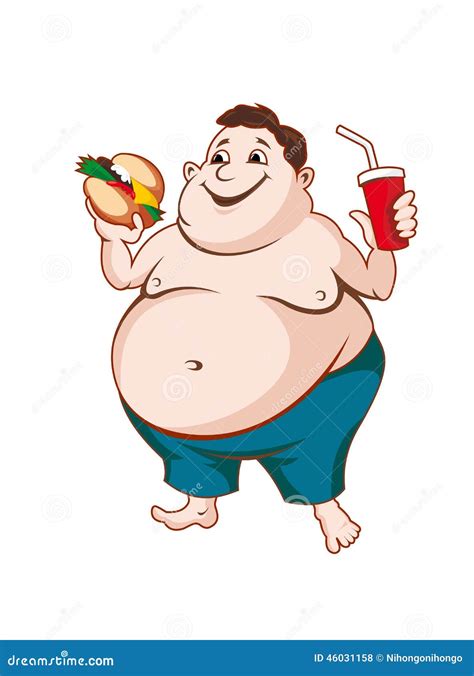 Fat Man Stock Vector Illustration Of Overweight Obese 46031158