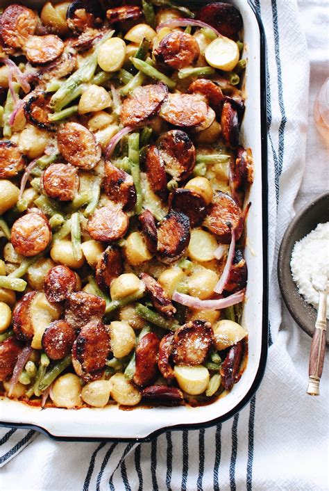 Johnsonville apple chicken sausage sweet and sour stir fryjohnsonville sausage. Cheesy Sausage, Green Bean and Potato Bake | Recipe ...