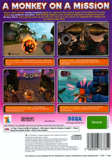 Super Monkey Ball Adventure 2006 Playstation 2 Box Cover Art Mobygames