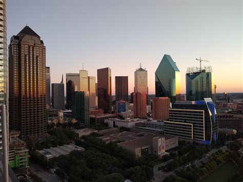 Golden Hour Sunset From Pwc Building Rdallas